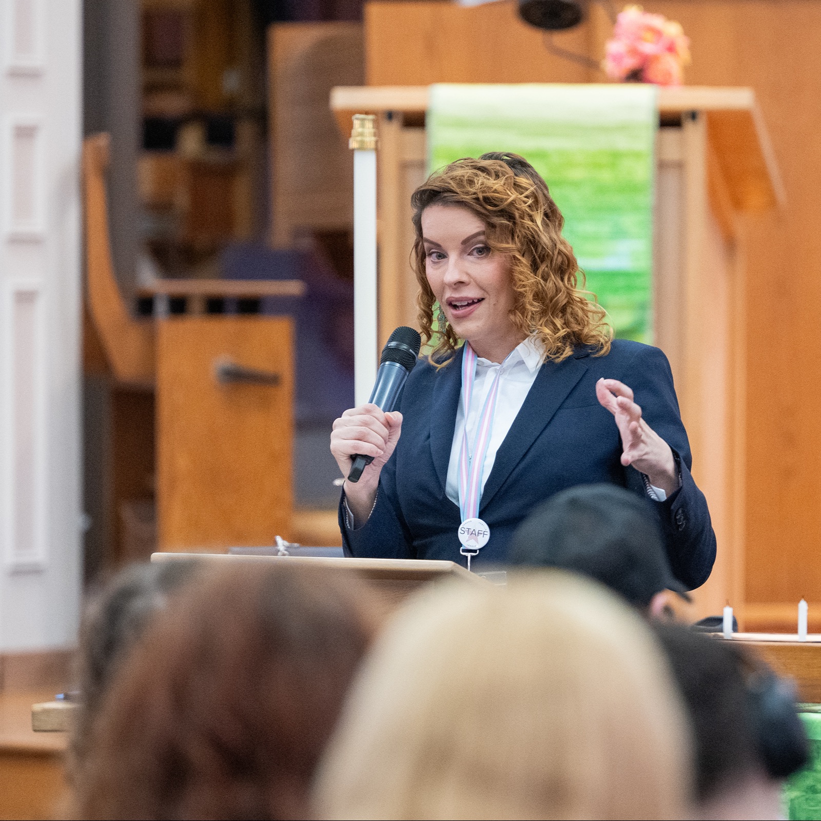 Danni Askini training advocates at Trans Advocacy Day, 2026